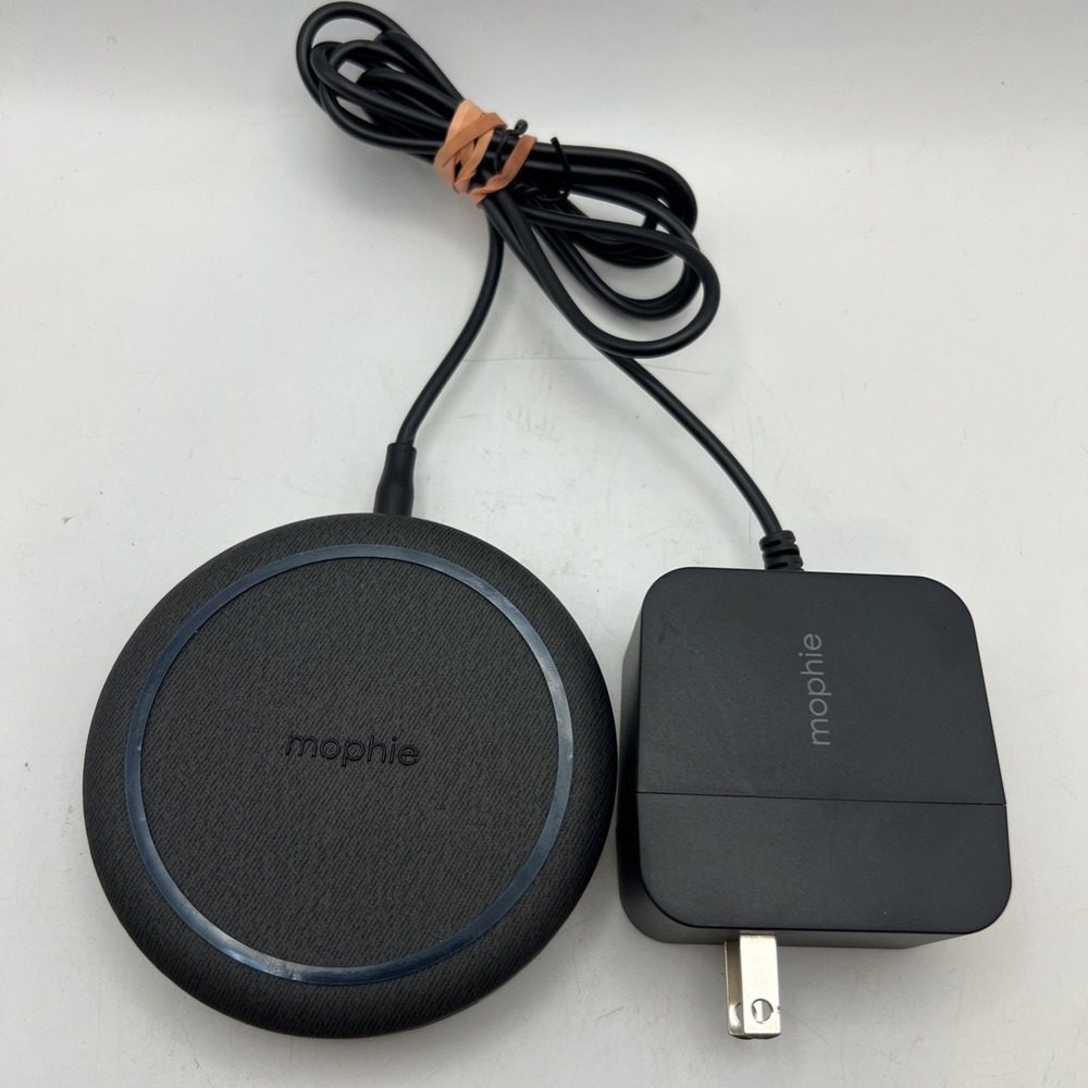 Mophie Wireless Charging Base W/Adapter, Black, M/N: WRLS-CHGPAD-AC 5 Feet